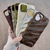 3D Wavy Pattern Glossy Silicone Phone Case